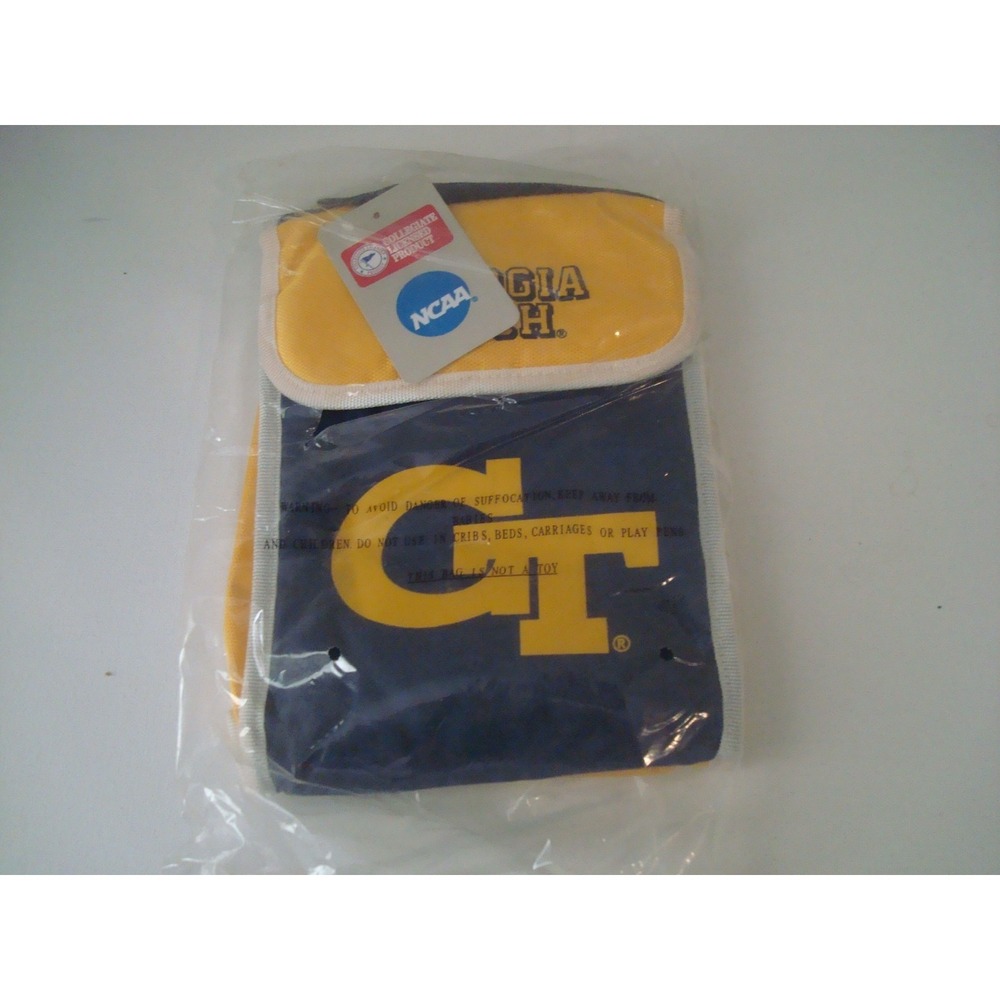 GEORGIA TECH LUNCHBOX   Game Day‎ Purse  BAG HANDBAG TOTE HAND VINTAGE BP1